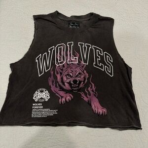 Darc Sport Black and Pink Wolves Muscle Tee